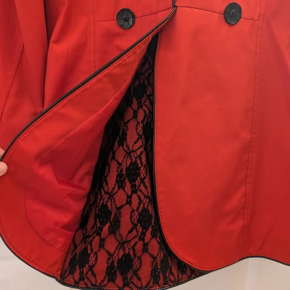 Betsy Johnson Trench Coat Style Jacket - Picture 4 of 6